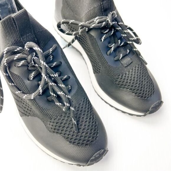 J Slide OPAL Womens 7 Black Knit Lace Up Sneaker - Picture 5 of 12